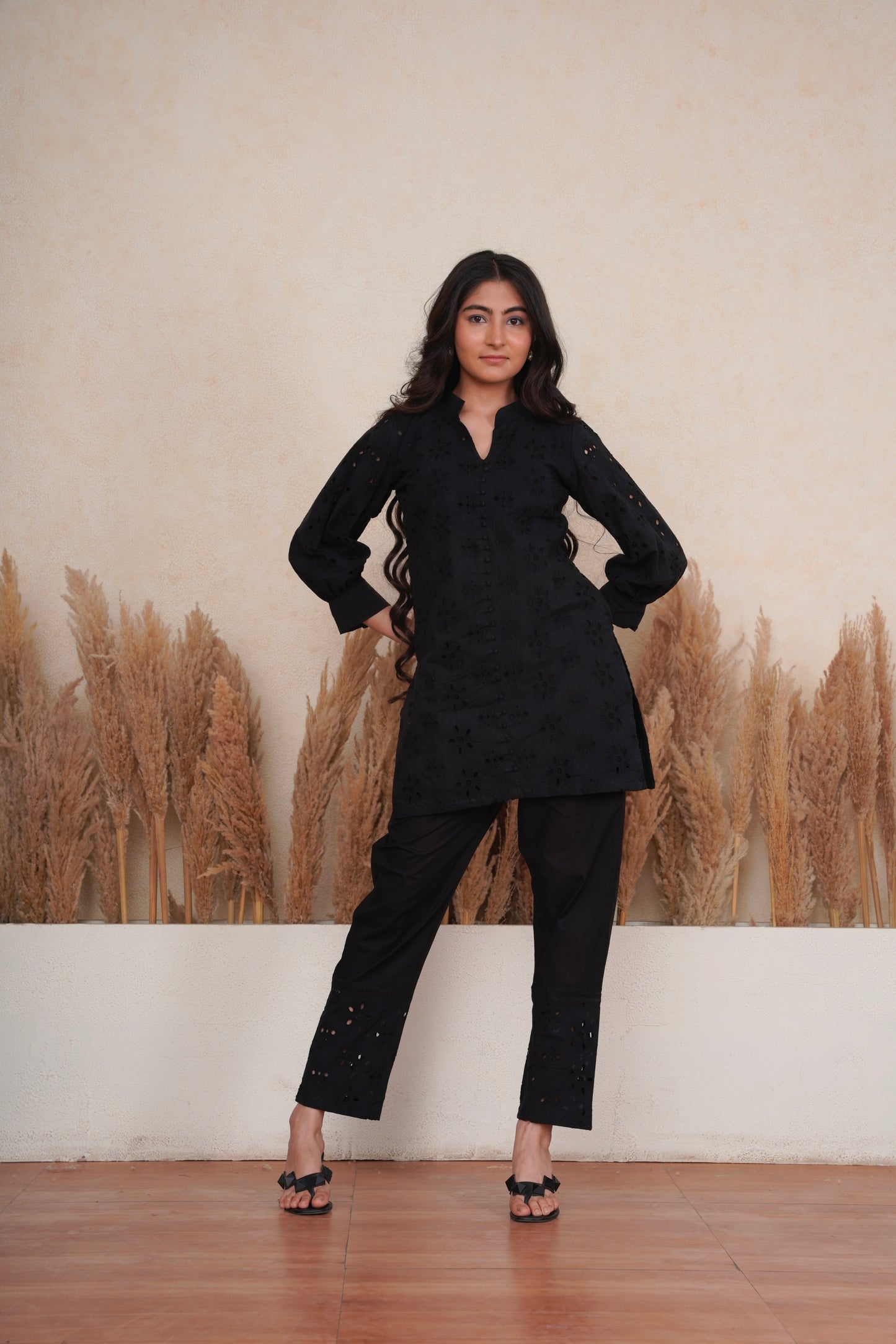 Cotton Cut work Co-ord