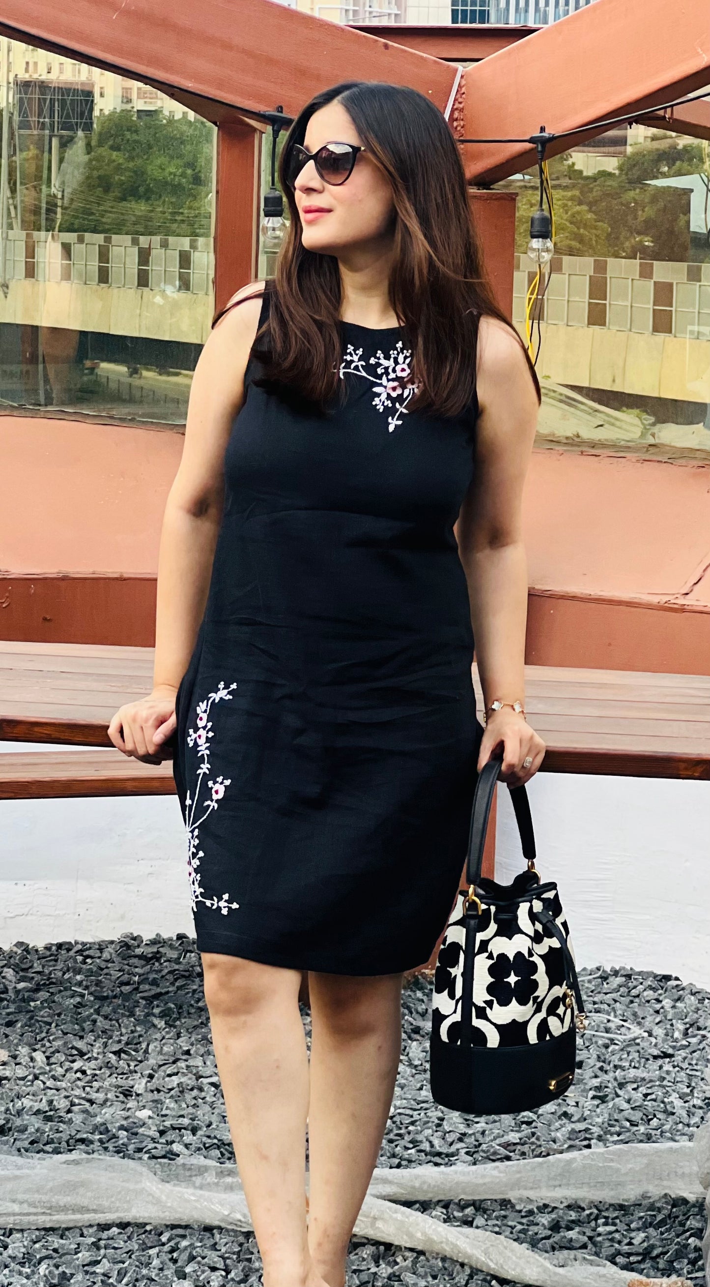 Hand Embroidered Linen Dress