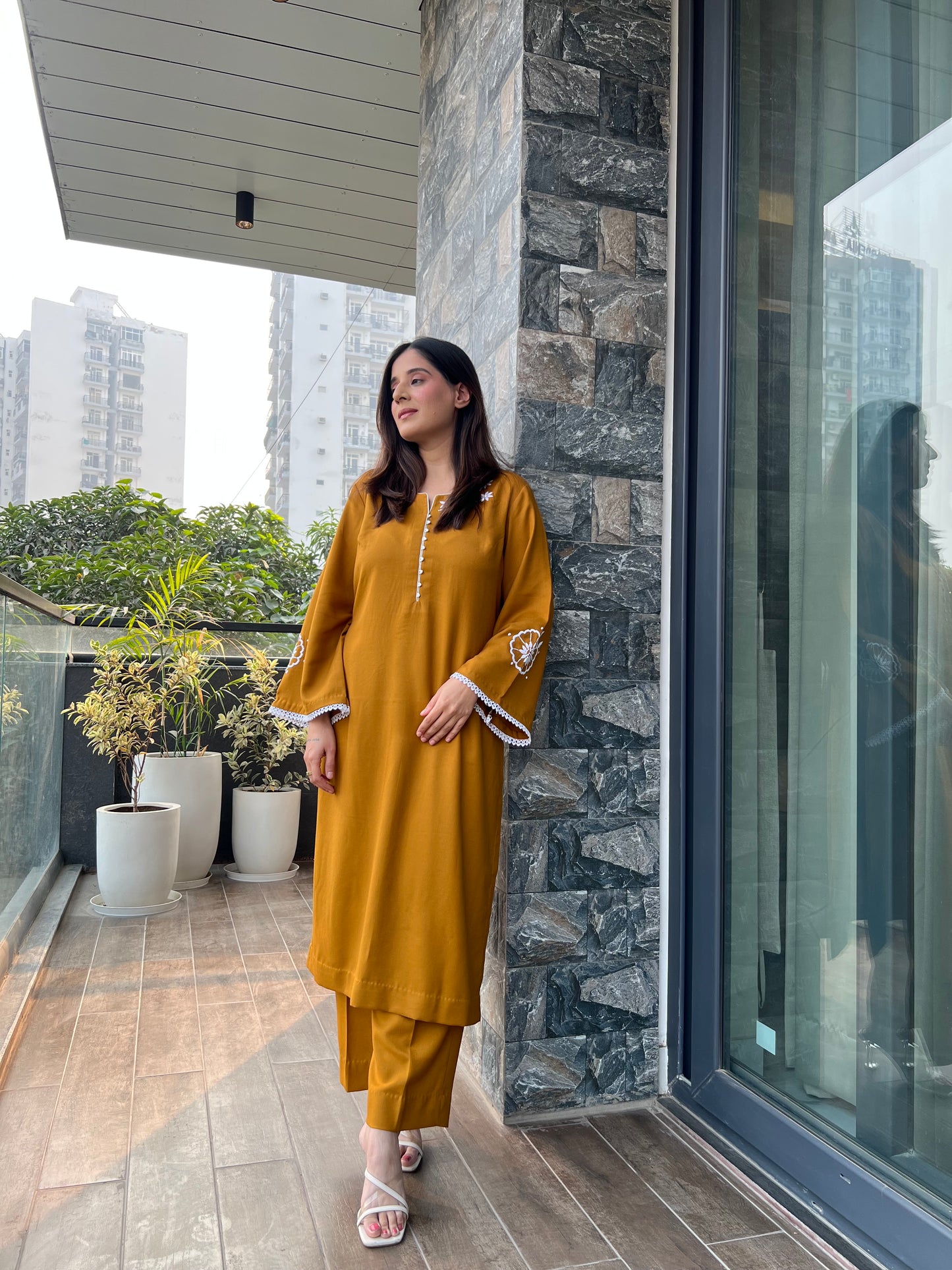 Pashmina Set with Hand Embroidery