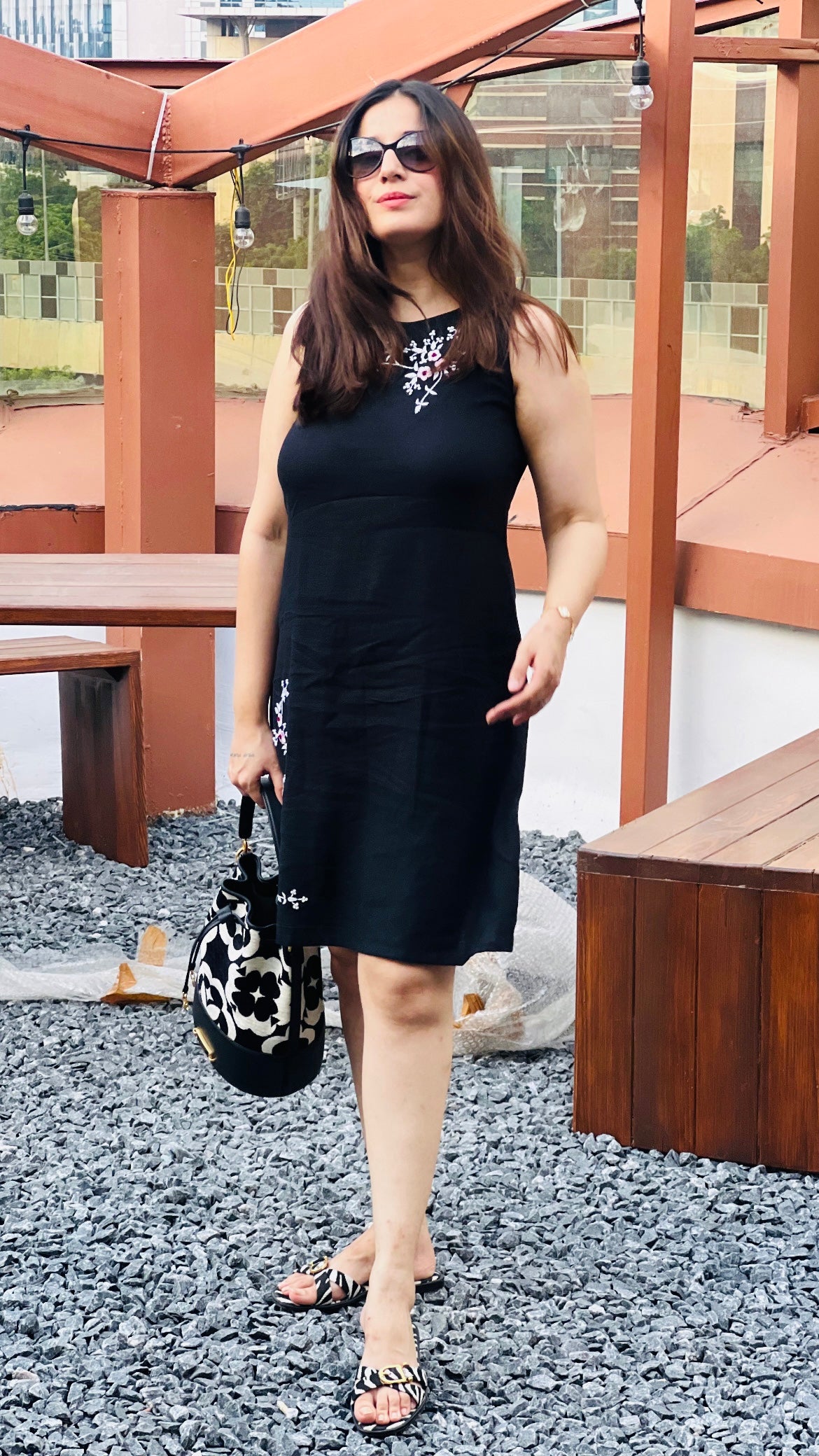 Hand Embroidered Linen Dress