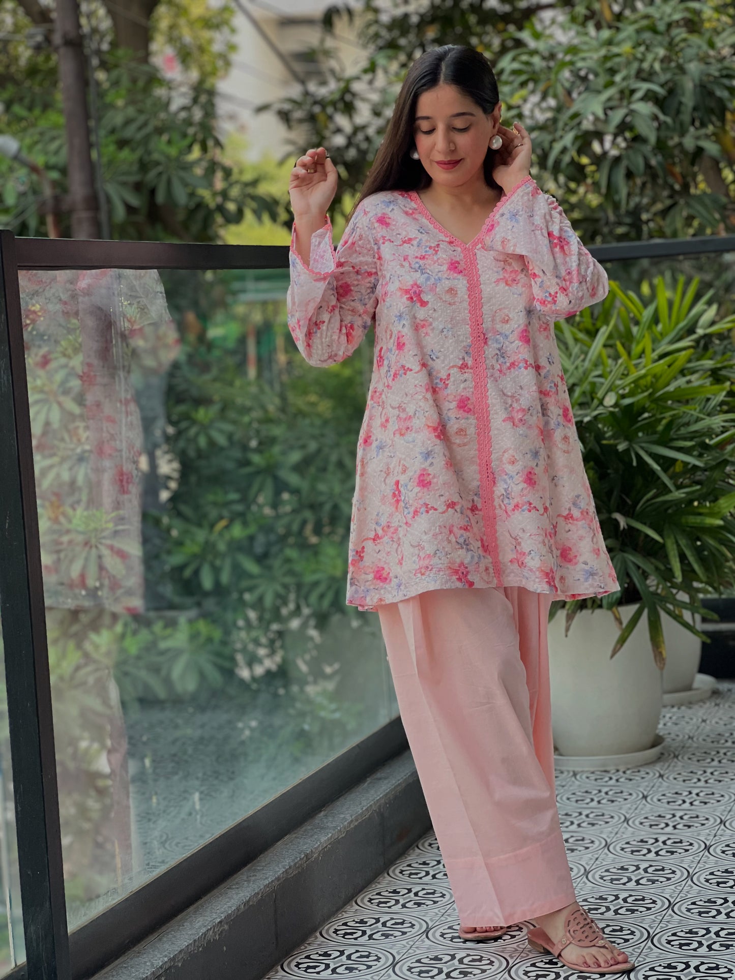 Peach Farshi Shalwar Set