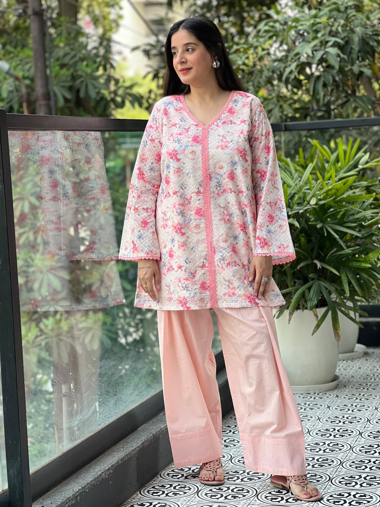 Peach Farshi Shalwar Set