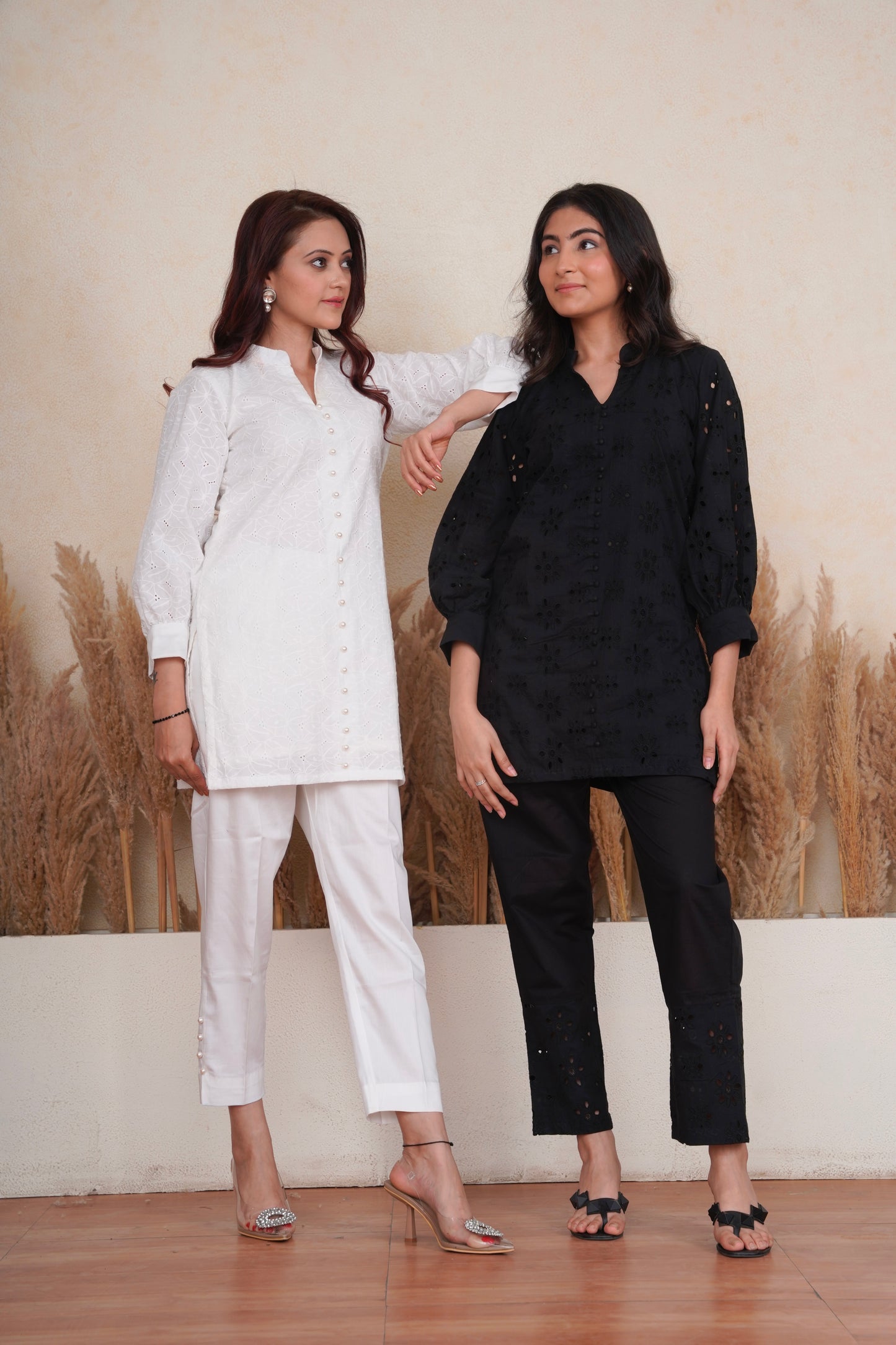 Cotton Cut work Co-ord