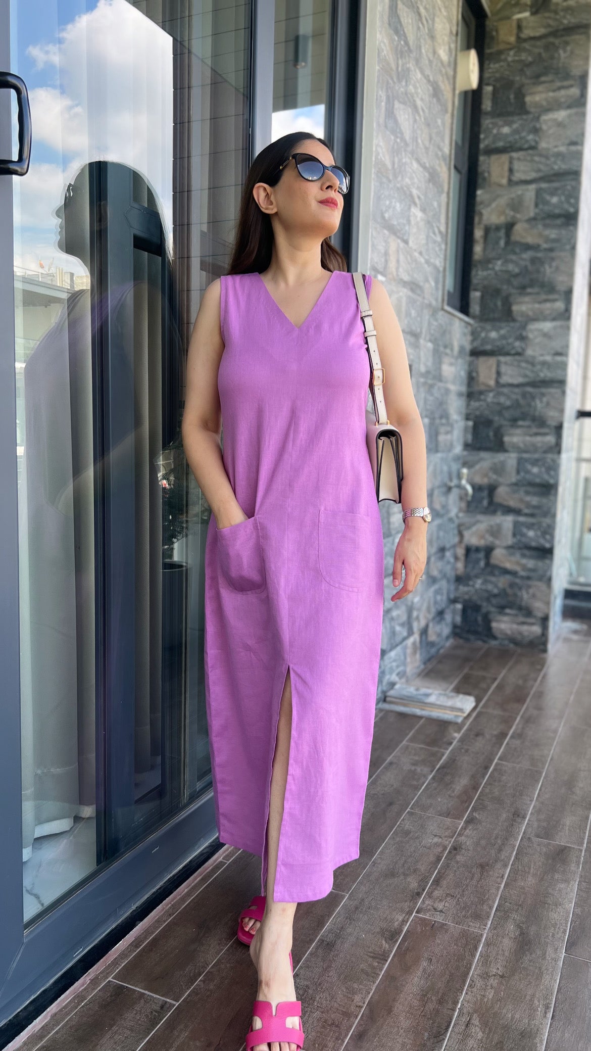 Solid Linen Dress