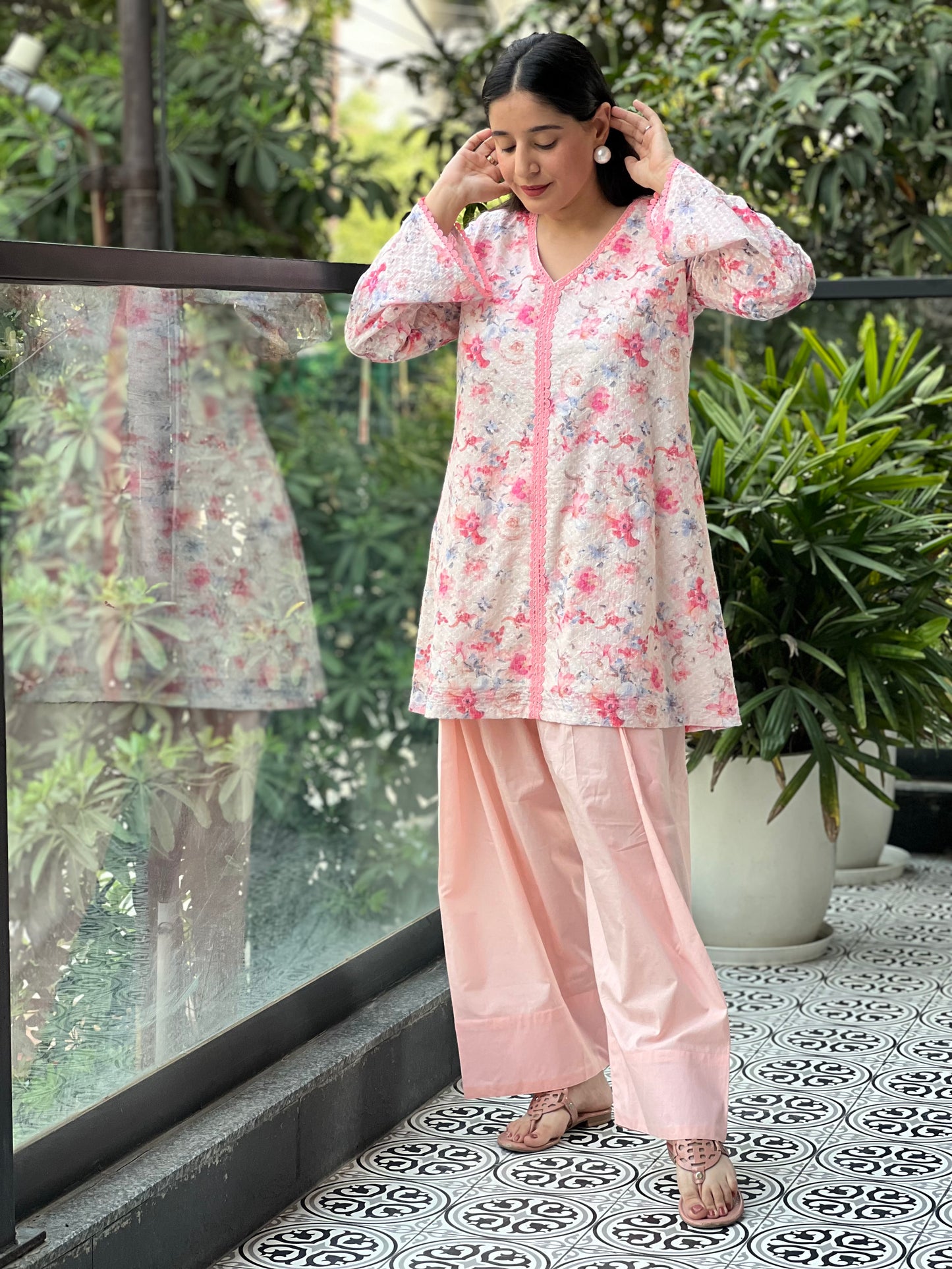 Peach Farshi Shalwar Set