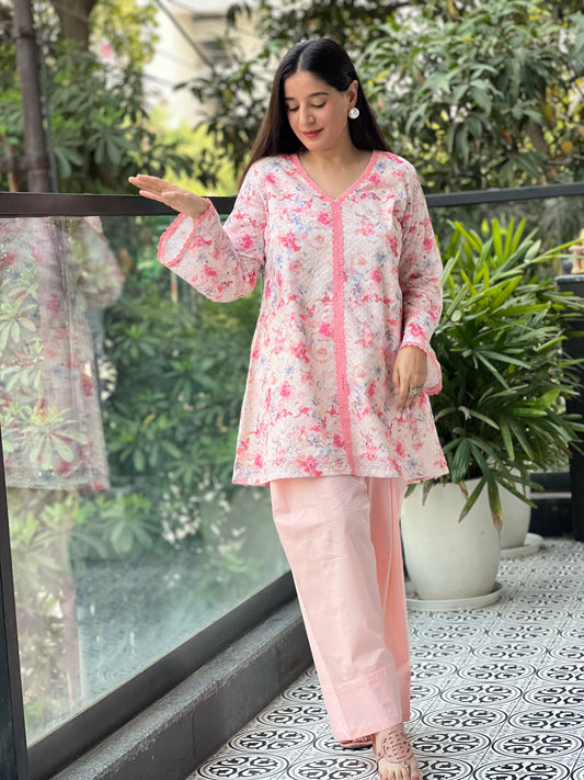 Peach Farshi Shalwar Set