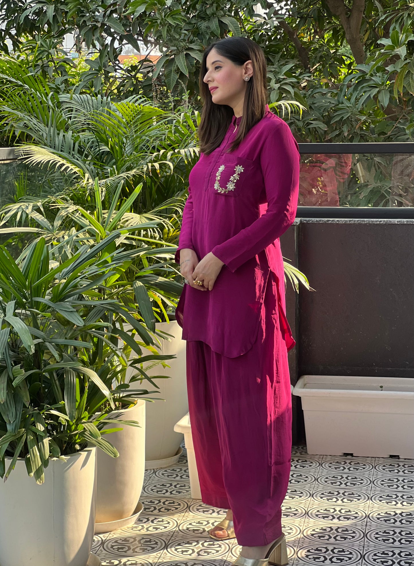 Crepe Co-ord with Salwar