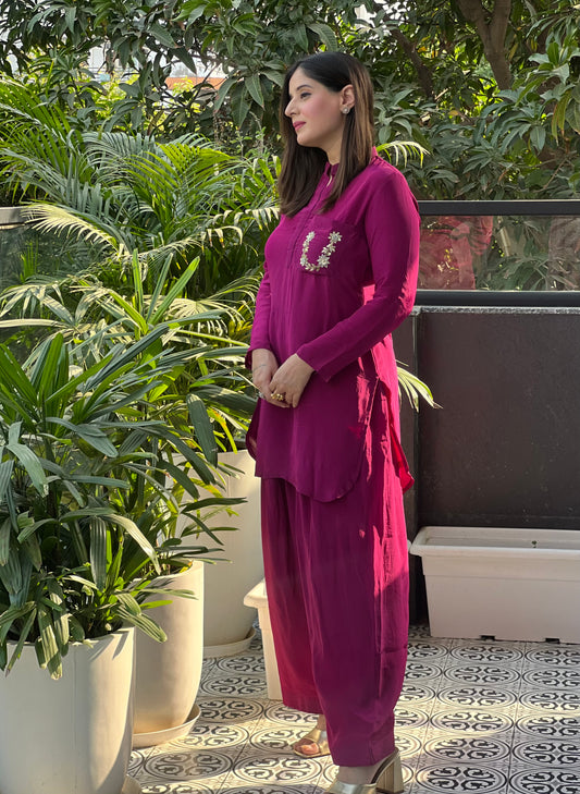 Crepe Co-ord with Salwar