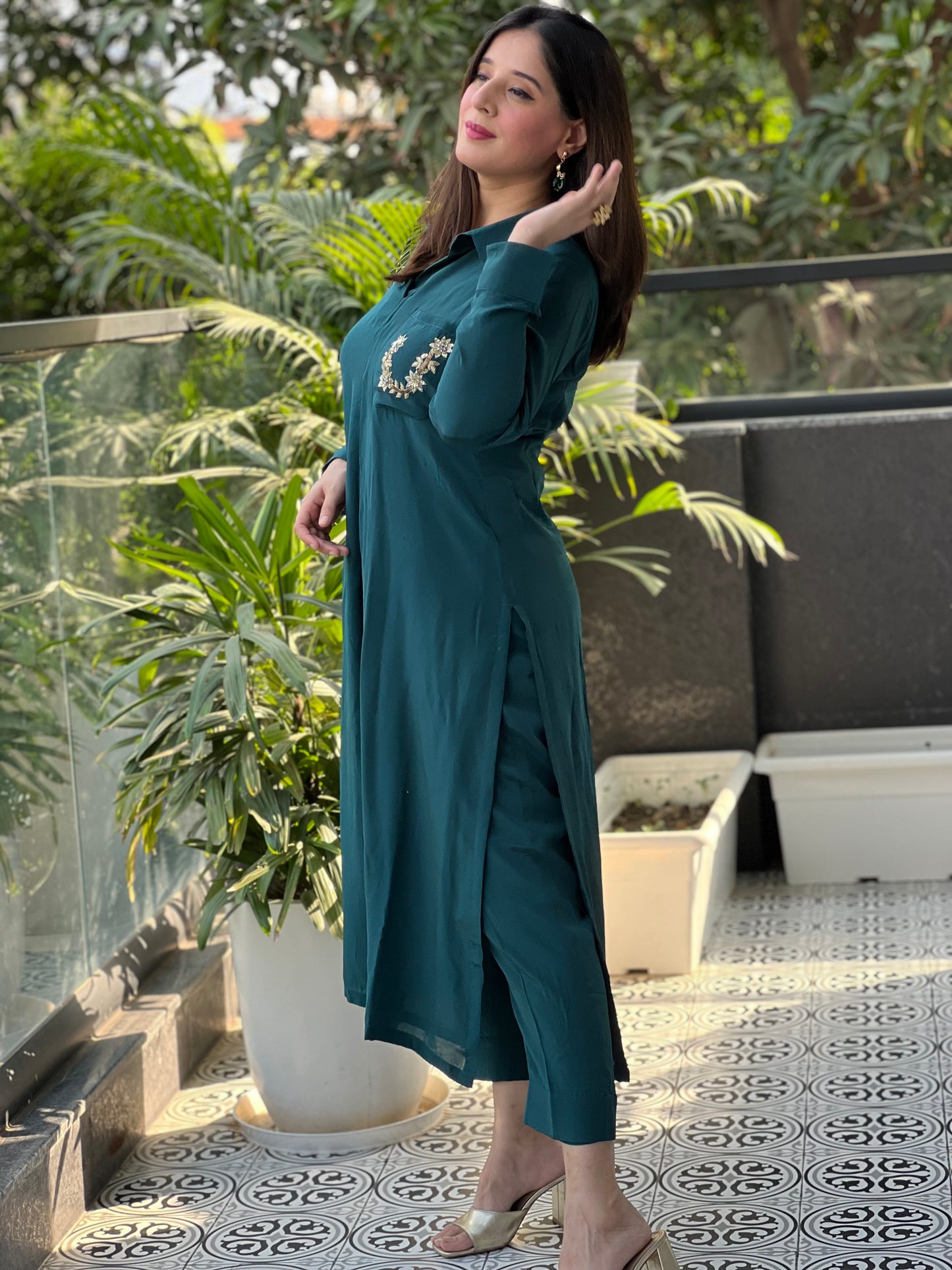 Crepe Tunic with Pants