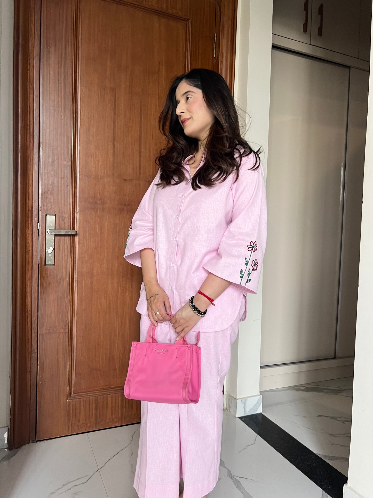 Blush Pink Linen Co-ord