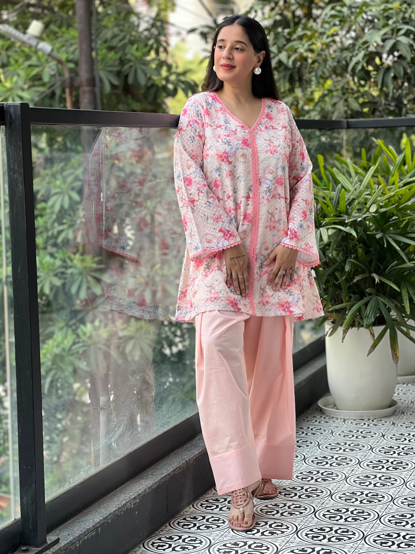 Peach Farshi Shalwar Set