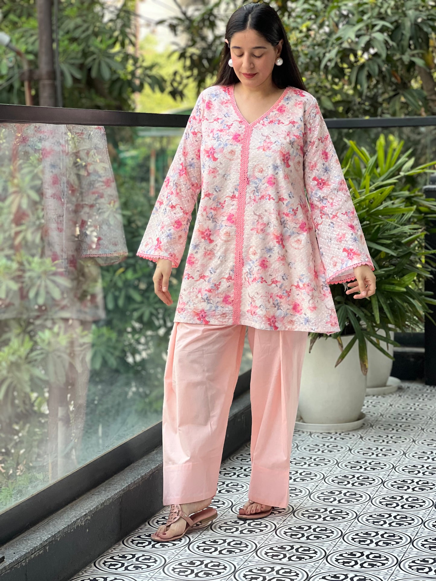 Peach Farshi Shalwar Set