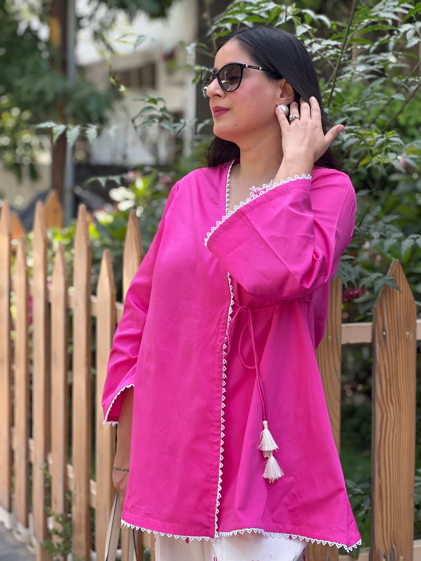 Pink Angrakha Set