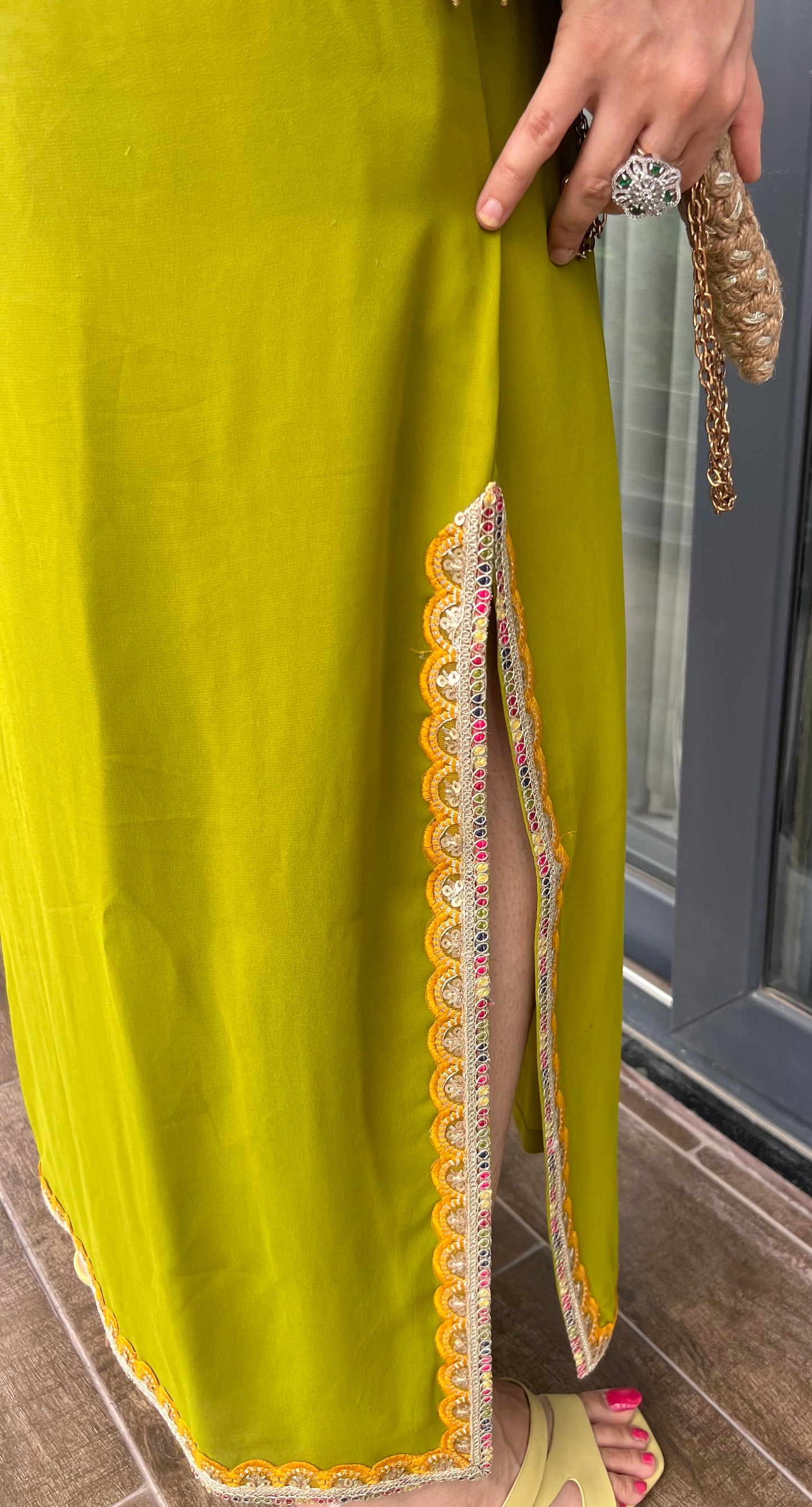 Embroidered Kaftan Dress
