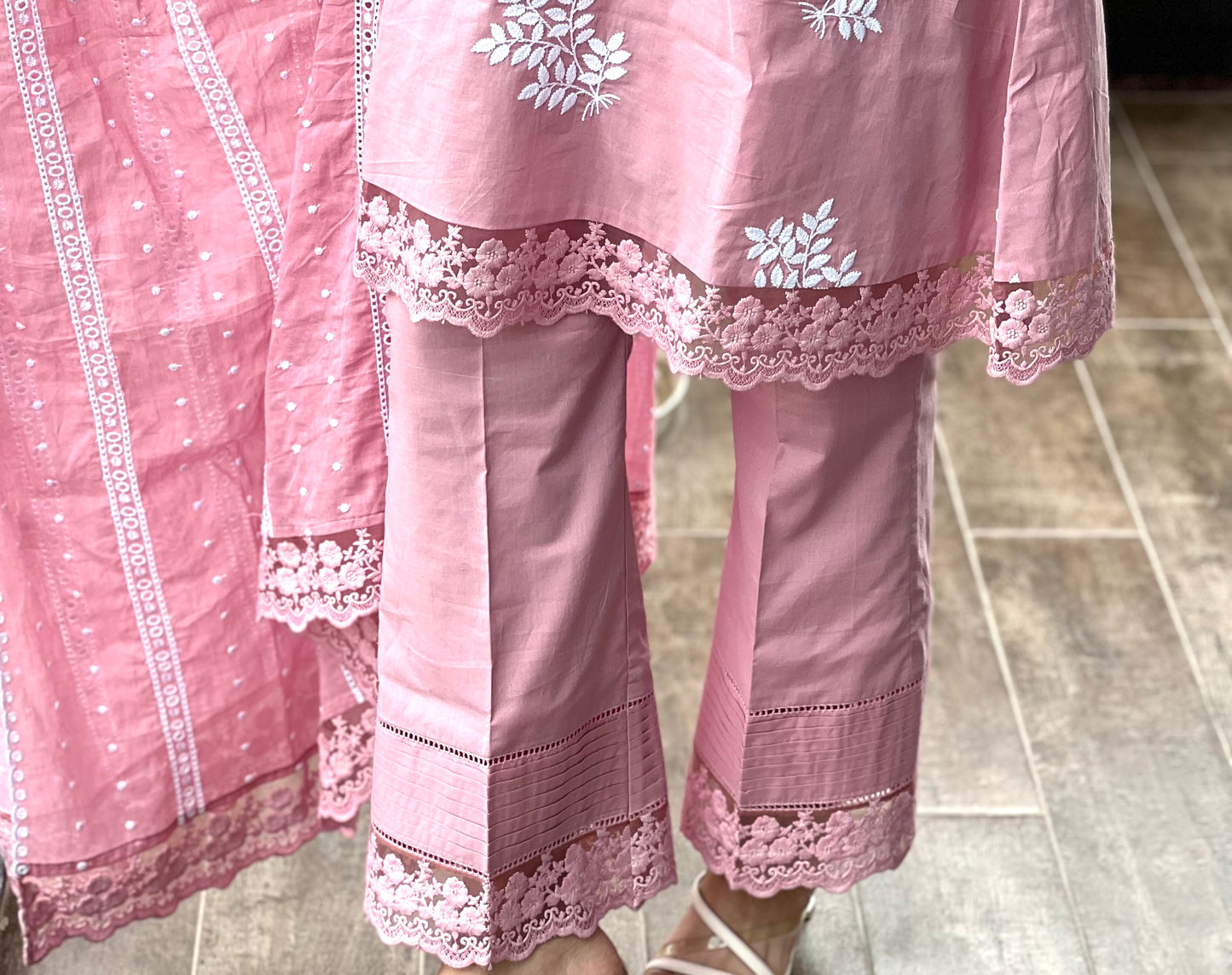 Blush Pink Cotton Suit Set