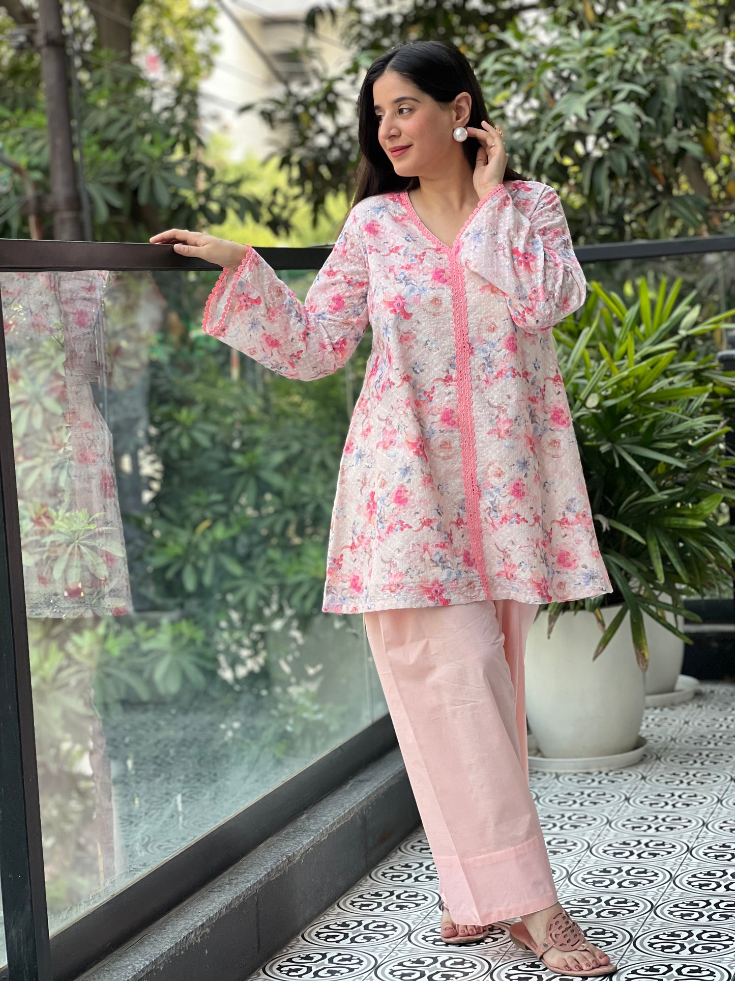 Peach Farshi Shalwar Set