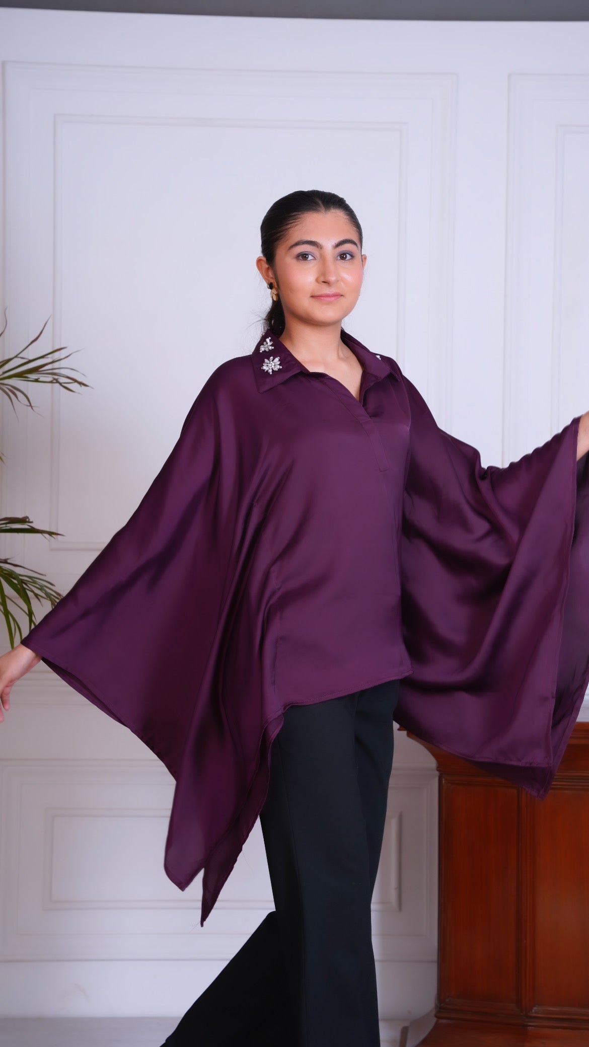 Satin Kaftan Top