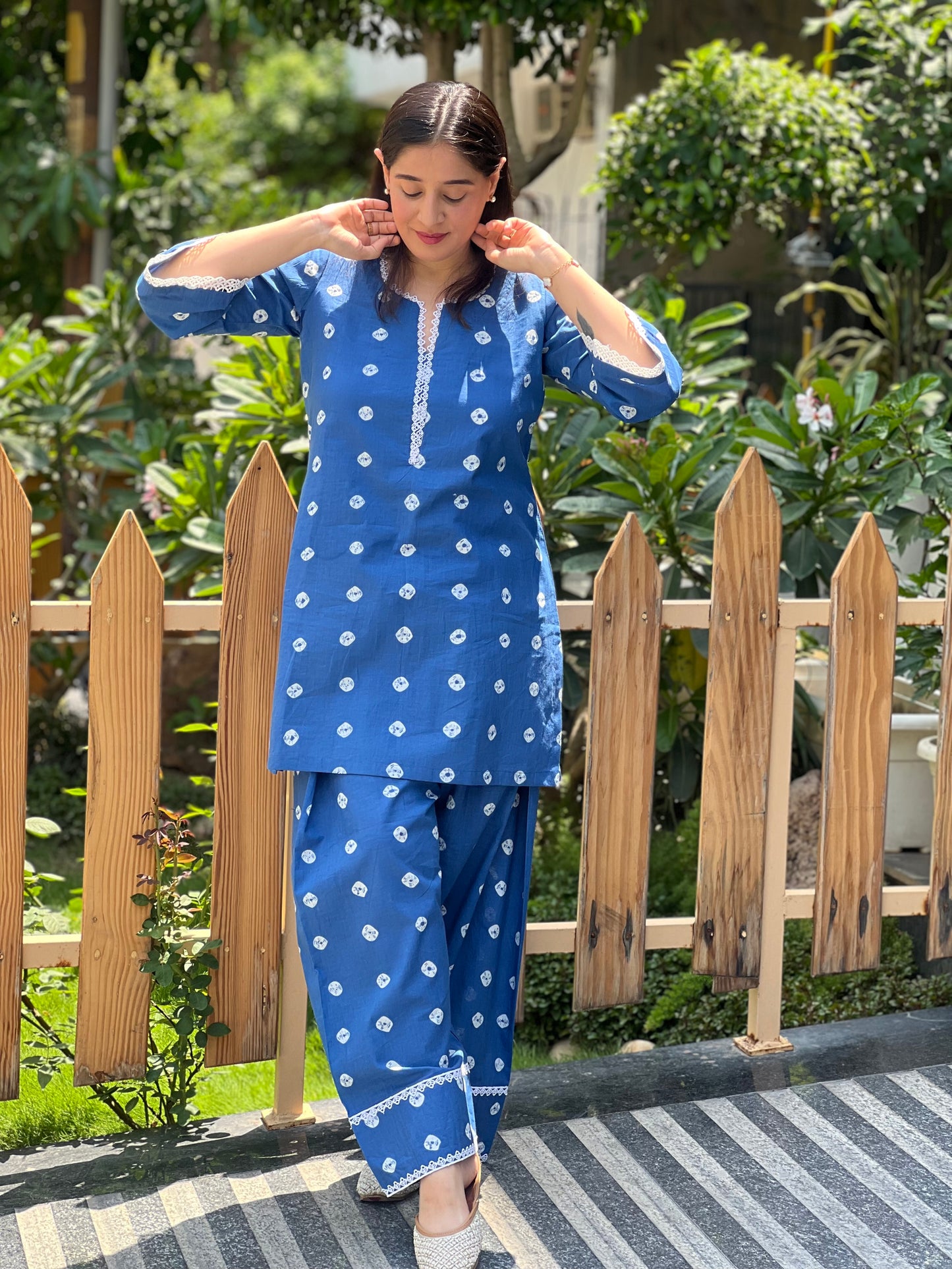 Bandhani Print Farshi Shalwar Set