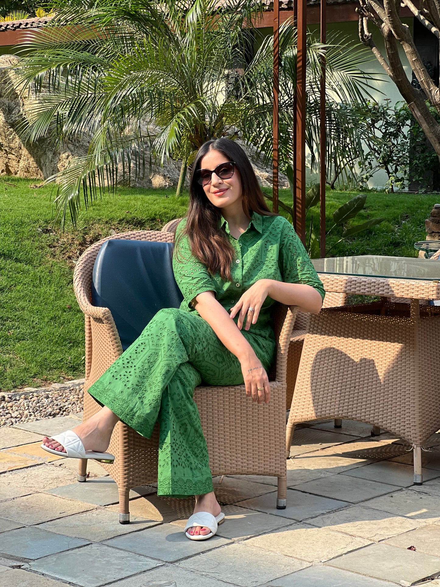 Cotton Schiffli Co-ord