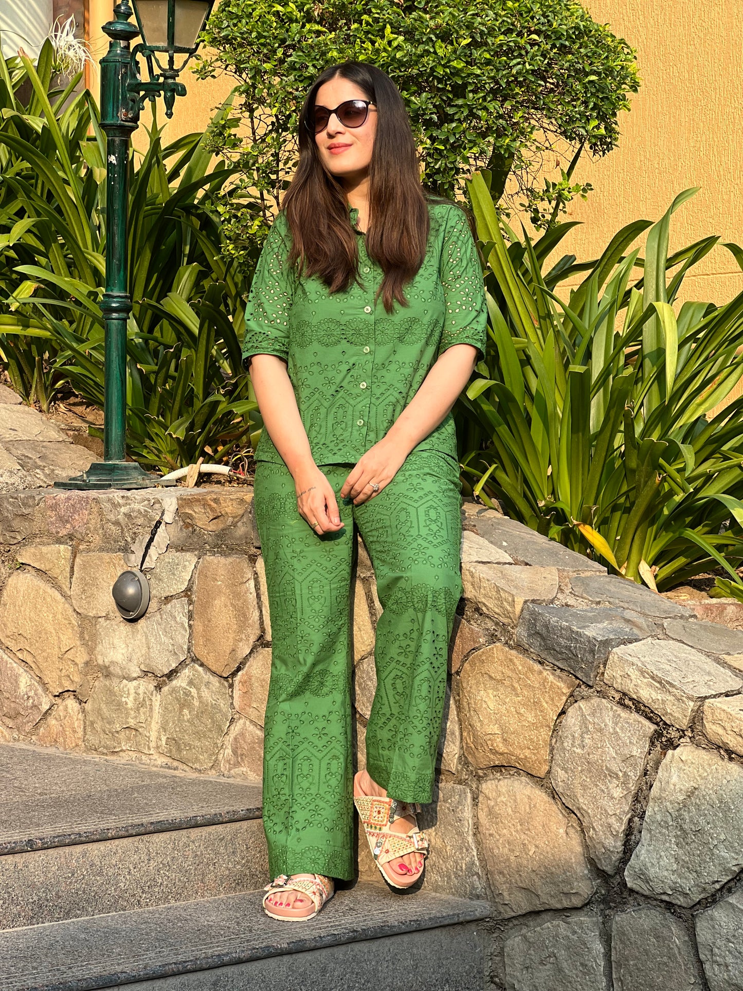 Cotton Schiffli Co-ord