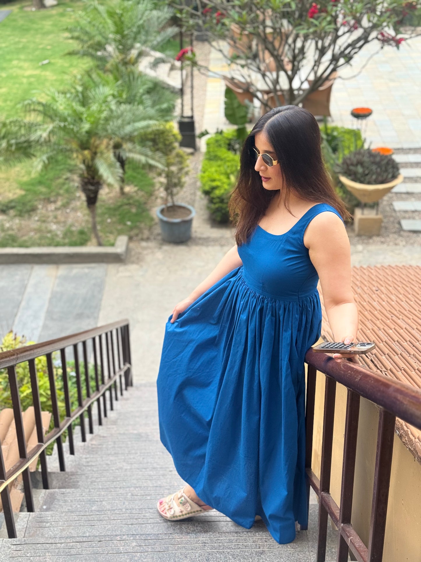 Organic Cotton Spring Midi Dress