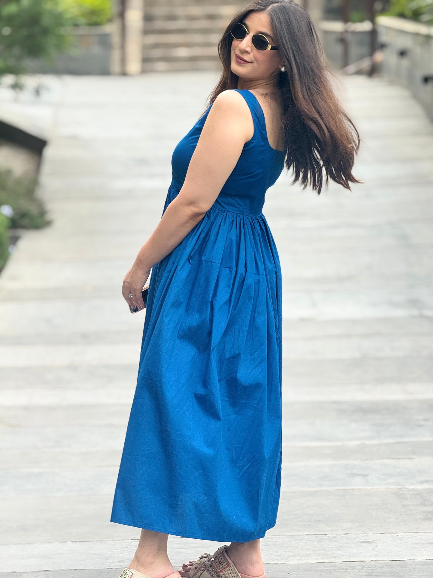 Organic Cotton Spring Midi Dress