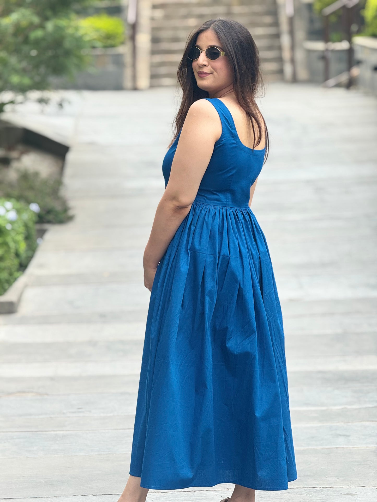 Organic Cotton Spring Midi Dress