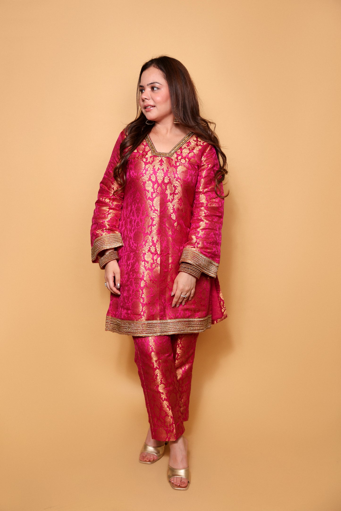 Pink Brocade Co-ord