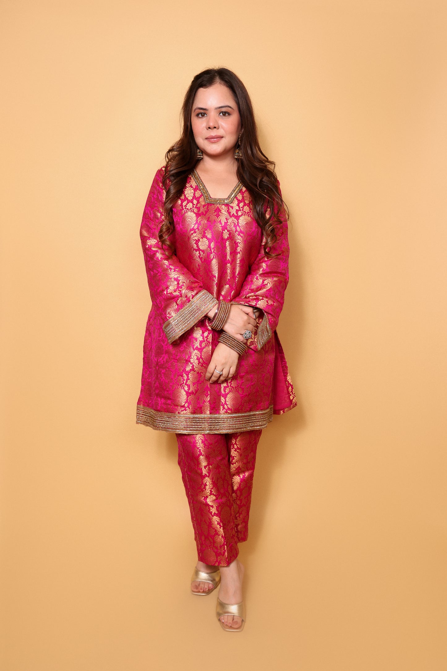 Pink Brocade Co-ord