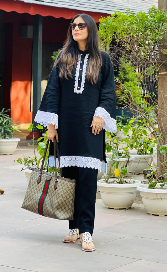 Black Linen Co-ord