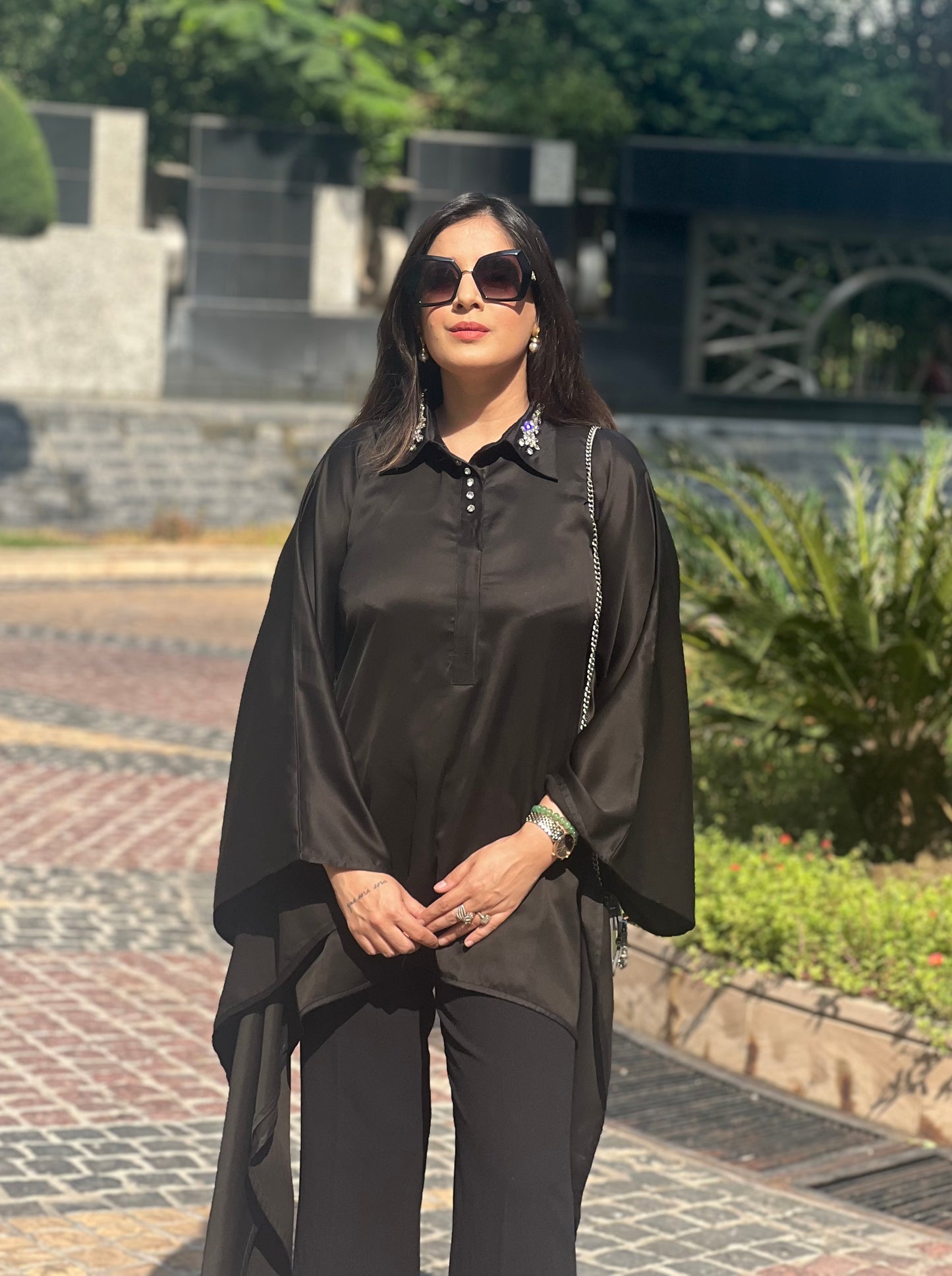 Satin Kaftan Top