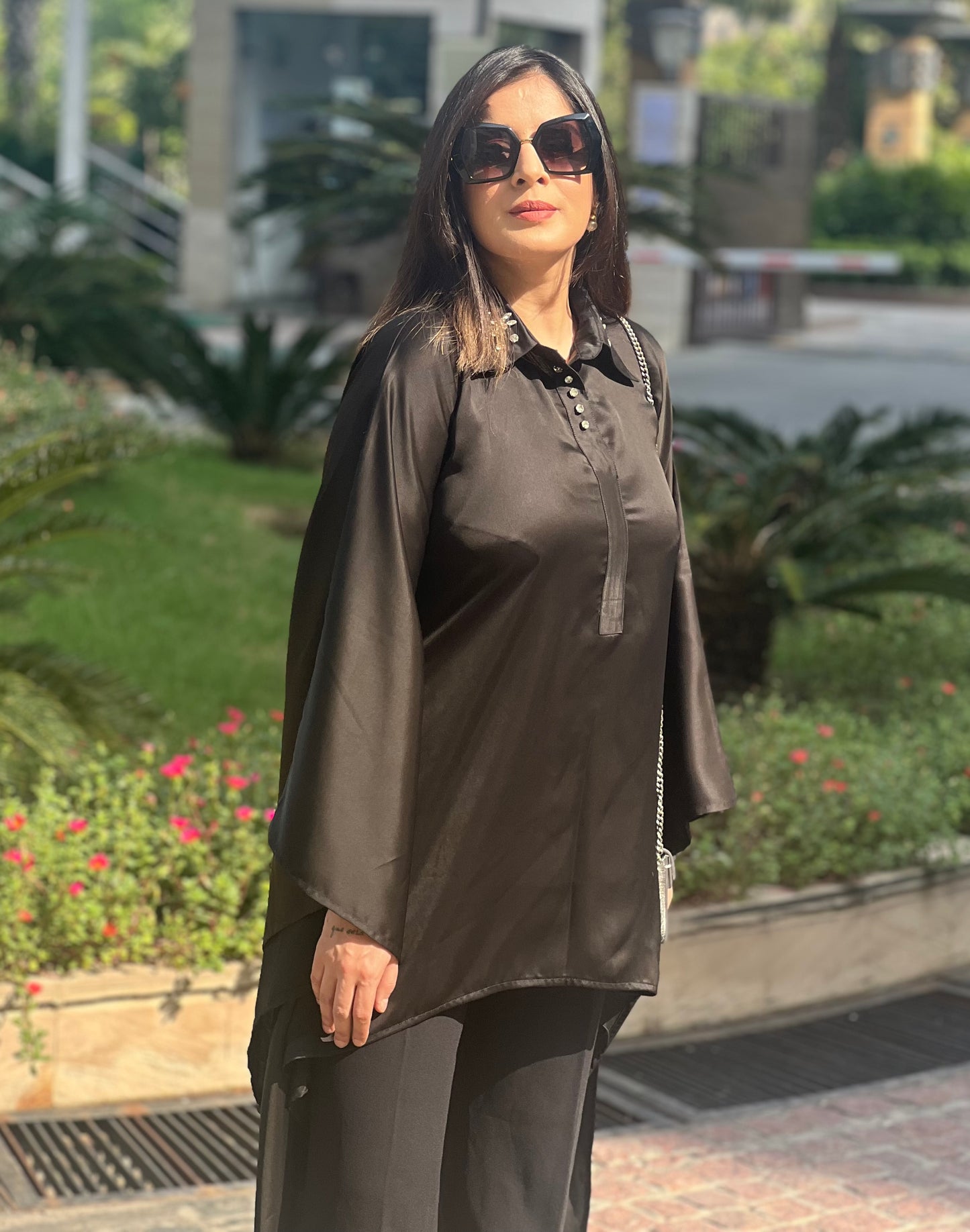 Satin Kaftan Top