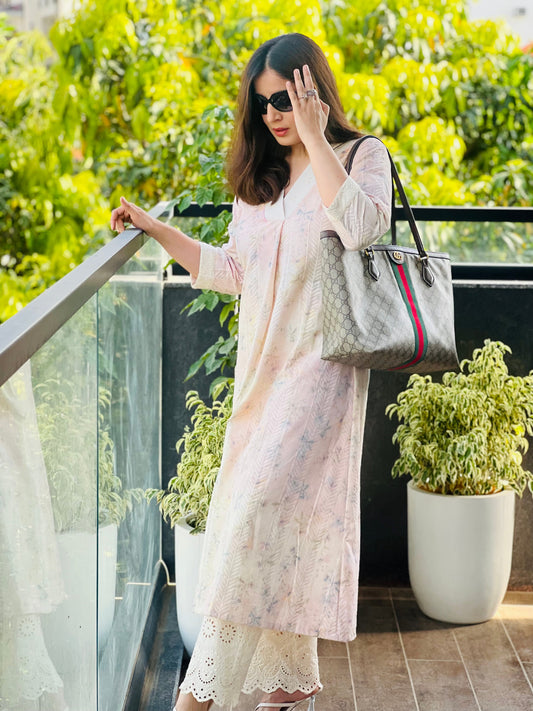 Pure Cotton Neutral Kurta Set