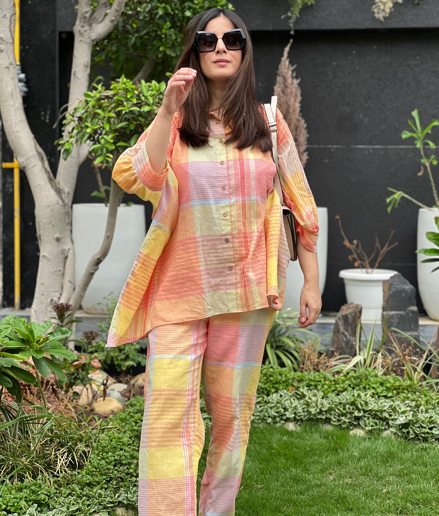 Cotton Linen Relaxed Kaftan Co-ord