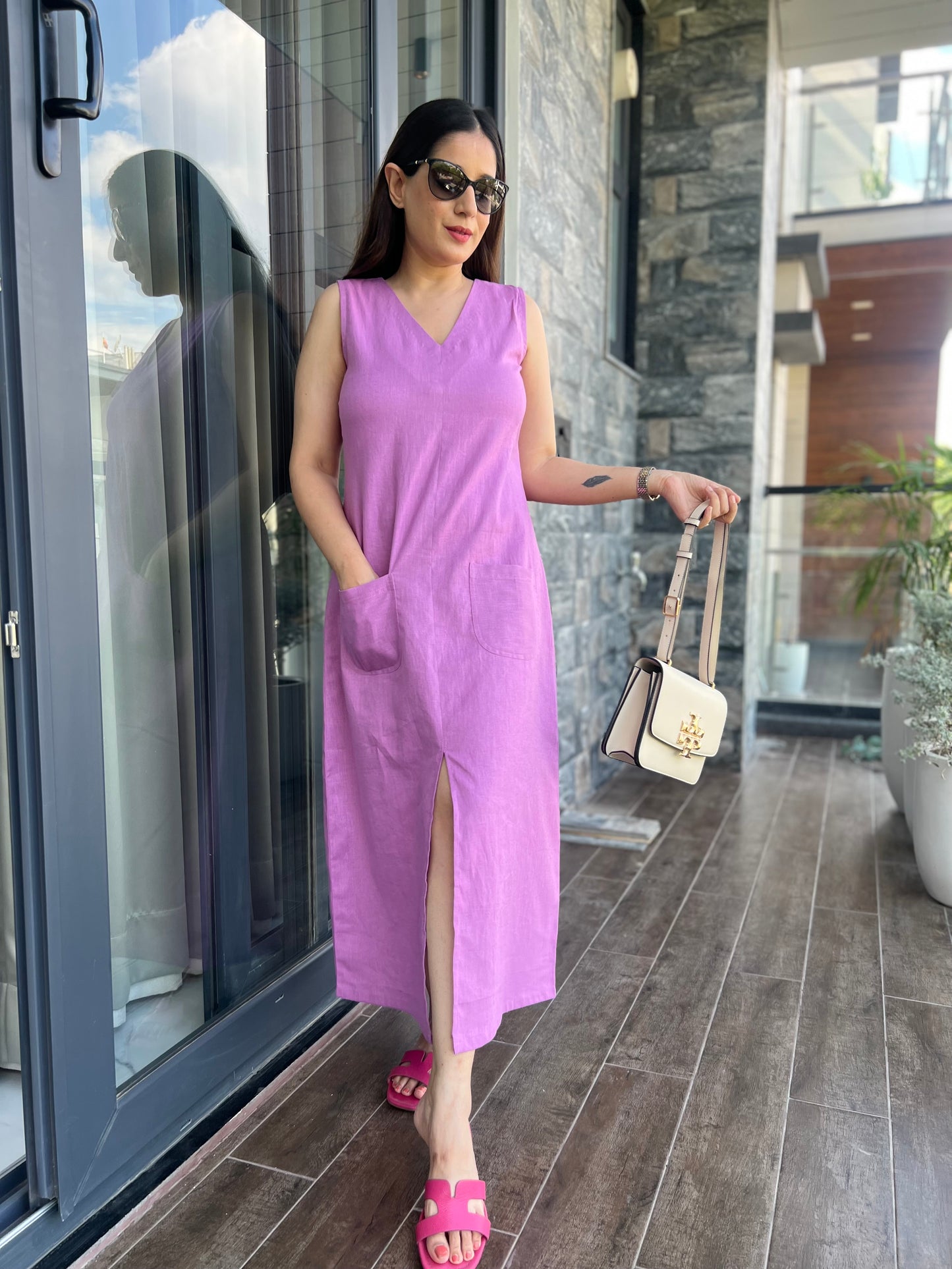 Solid Linen Dress