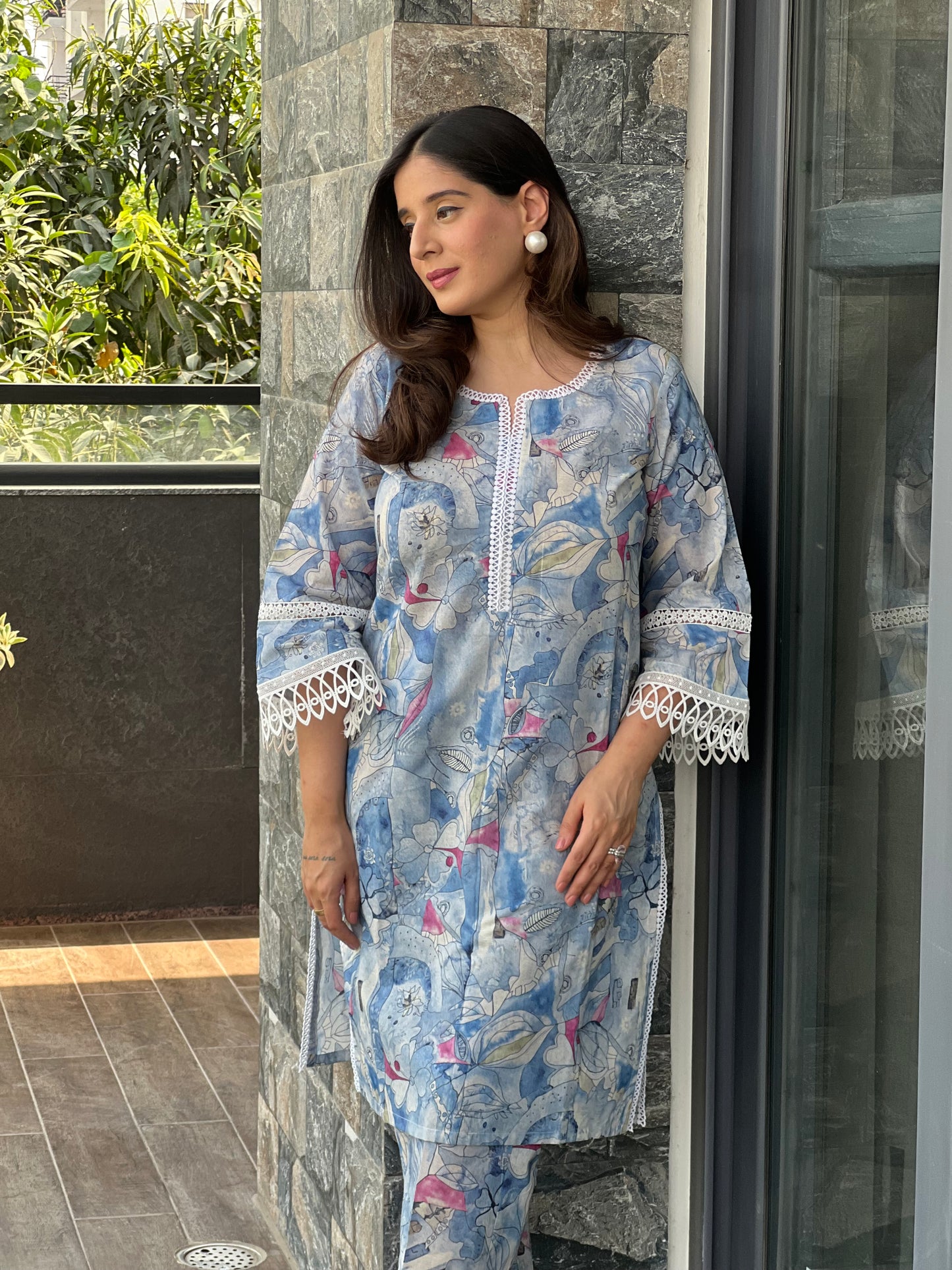 Cotton Muslin Floral Co-ord