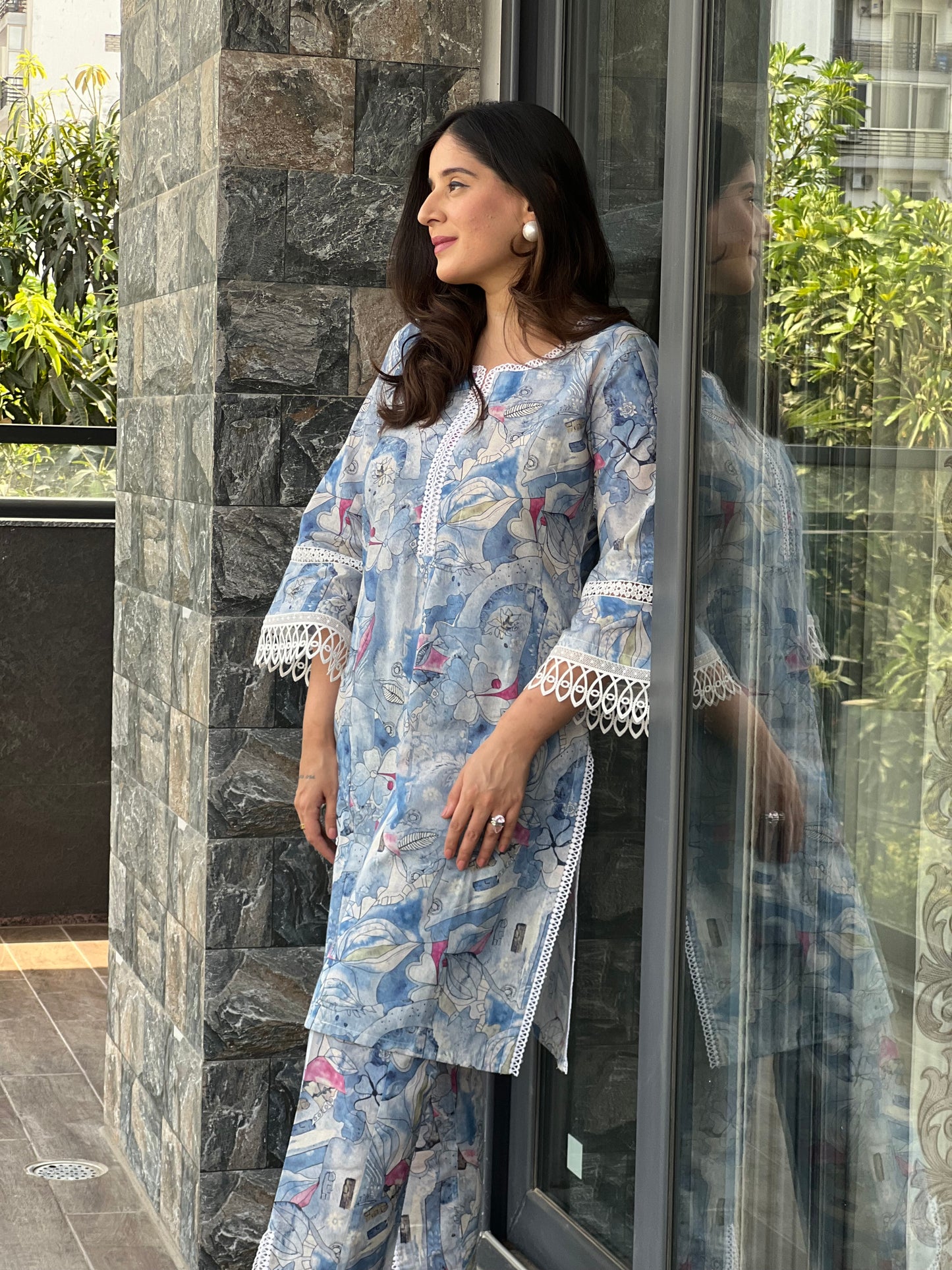 Cotton Muslin Floral Co-ord