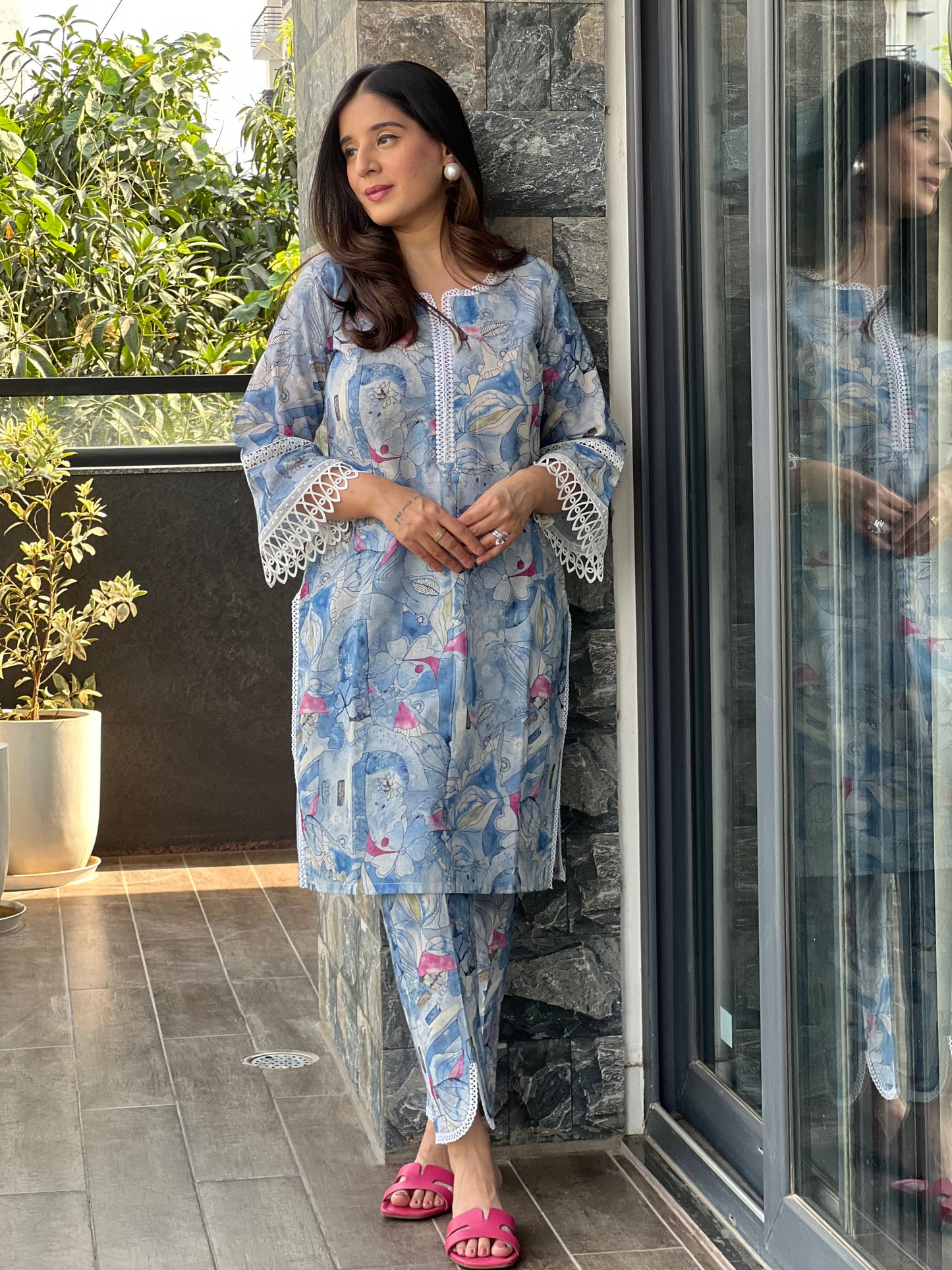 Cotton Muslin Floral Co-ord