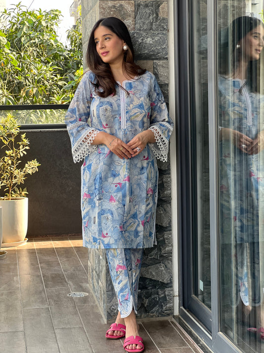 Cotton Muslin Floral Co-ord